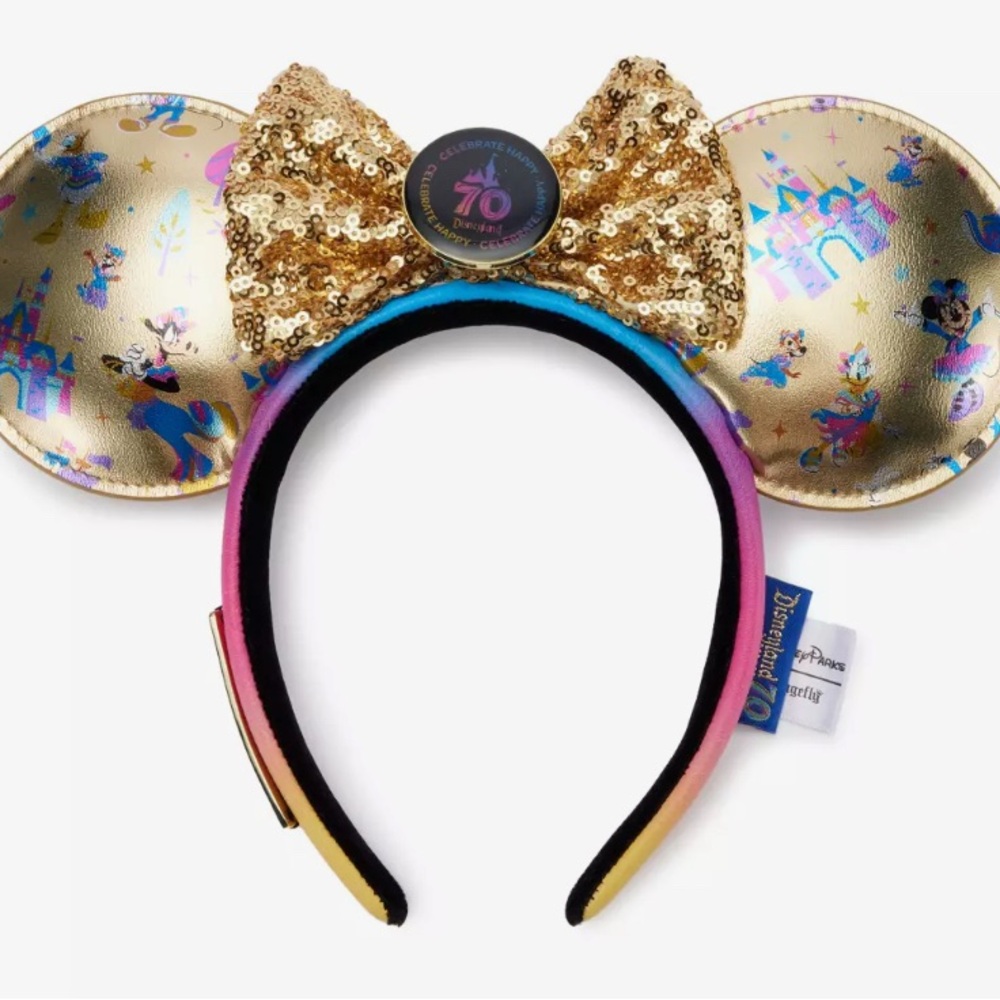 Loungefly Disney Parks Gold and Pink Headband
